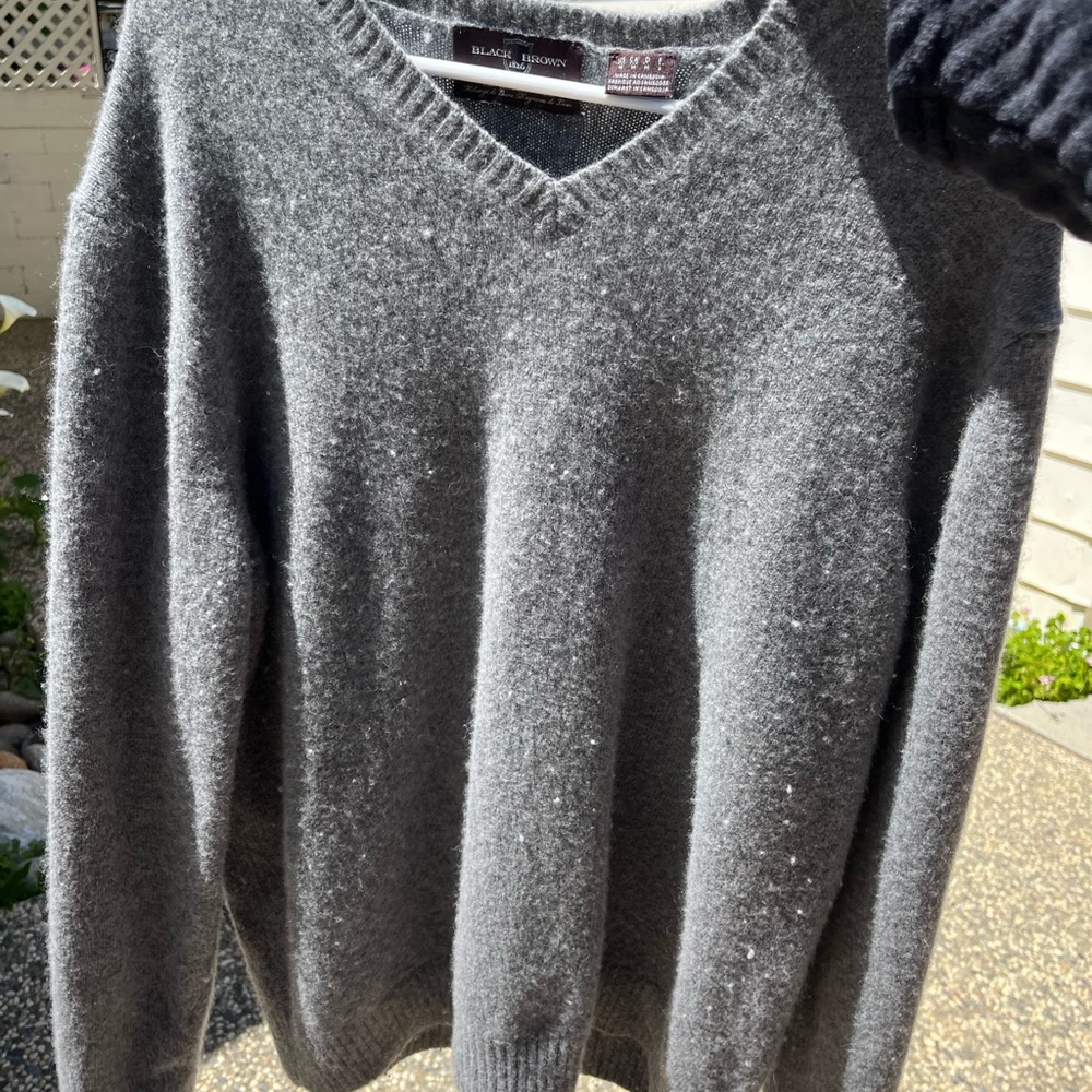 Gray V-Neck Sweater